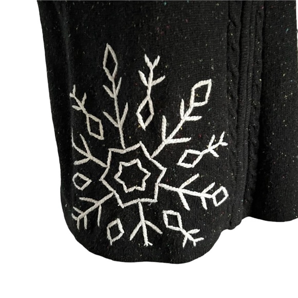 Vintage snowflake confetti, Breckenridge woolen sweater zip vest. Size PS - Picture 6 of 7